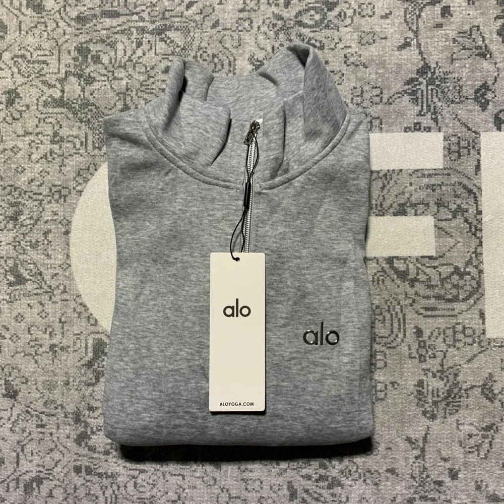 Alo Yoga Accolade Sweatshirt Sweatpants Set Unisex Grey NWT